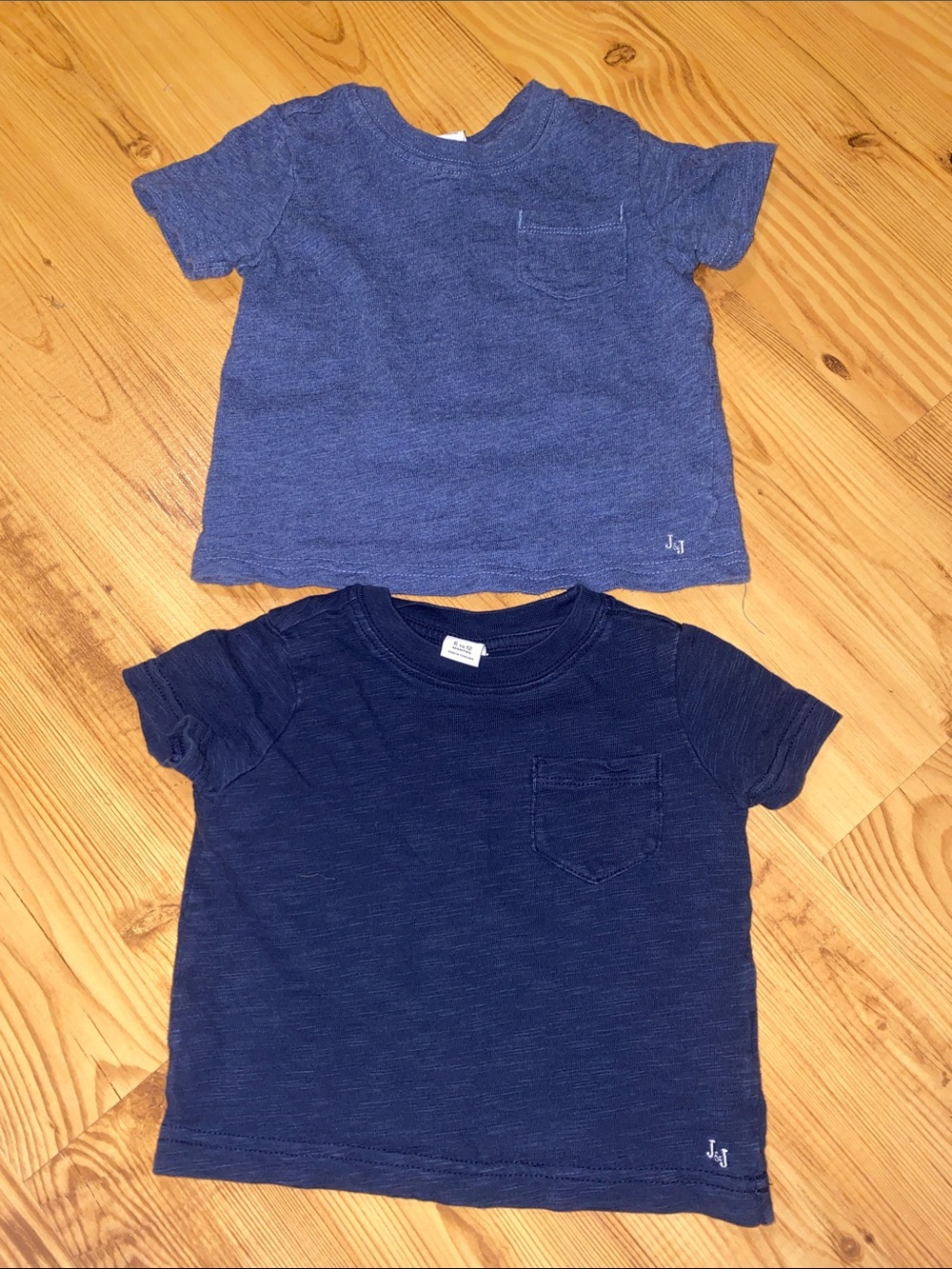 Janie and Jack Two-Piece Navy & Heather Tee Set